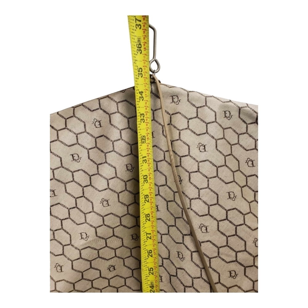 CHRISTIAN DIOR 80s Beige Bag Honeycomb Sacs De Beaute Cosmetic Bag Unisex NEW - Picture 8 of 16